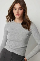 Ardene Basic Long Sleeve T-Shirt in | Size | Cotton/Elastane | Eco-Conscious