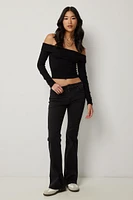 Ardene Mid Rise Flare Leg Jeans in | Size | Polyester/Spandex/Cotton