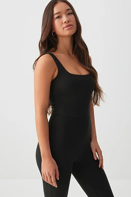 Ardene Basic Capri Romper in Black | Size | Polyester/Spandex | Eco-Conscious