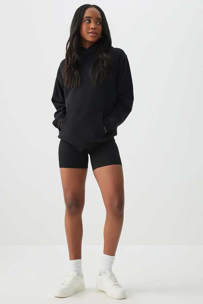 Ardene 5 in Seamless Biker Shorts in Black Liquorice Twist | Size | Nylon/Spandex | Eco-Conscious