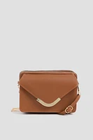 Ardene Envelope Phone Bag in Cognac | Faux Leather/Polyester