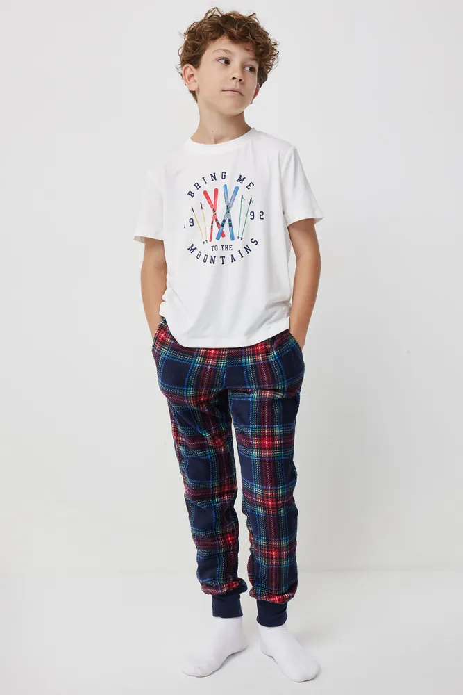 Printed Plush PJ Pants