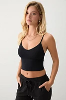 Ardene Basic Ultra Crop Seamless Tank Top in | Size | Nylon/Elastane | Eco-Conscious