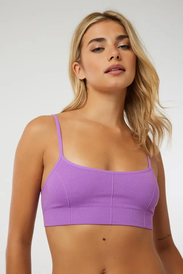Ardene MOVE Mesh Top with Integrated Bra in Light Green