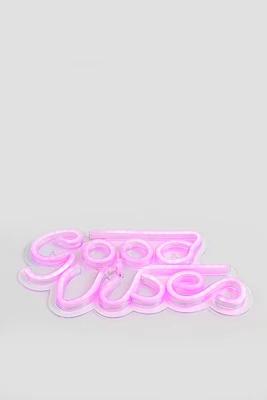 Ardene Good Vibes LED Neon Sign in Pink