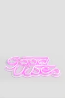 Ardene Good Vibes LED Neon Sign in Pink