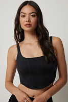 Ardene A.C.W. Ultra Crop Bustier Top in | Size | Nylon/Elastane