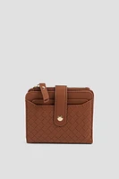 Ardene Basket Weave Wallet in | 100% Recycled Polyester/Faux Leather | Eco-Conscious