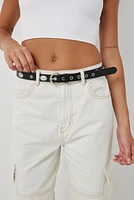 Ardene Thin Western Belt in Black | Size Small | Faux Leather