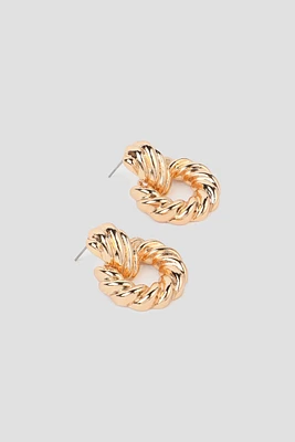 Ardene Vintage Door Knocker Earrings in Gold | Stainless Steel