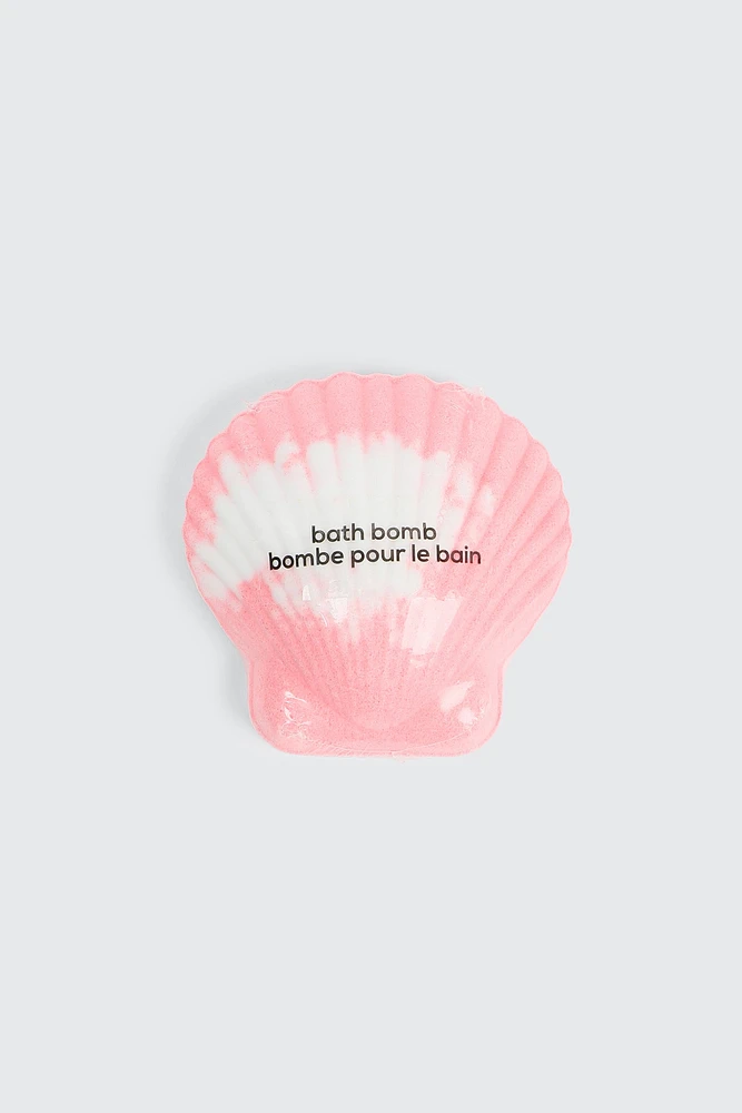Ardene Seashell Bath Bomb in Medium Pink