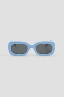 Ardene Rounded Rectangle Sunglasses in Medium Blue