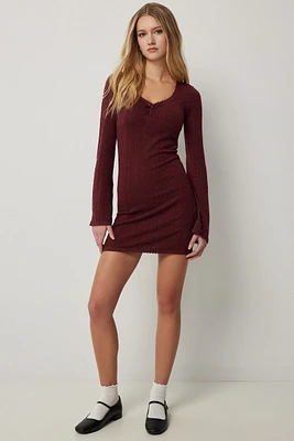 Ardene Flare Mini Dress in | Size | Polyester/Elastane