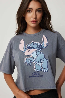 Ardene Stitch Boxy T-shirt in Grey | Size | 100% Cotton