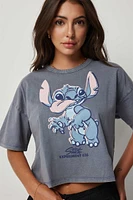 Ardene Stitch Boxy T-shirt in Grey | Size | 100% Cotton