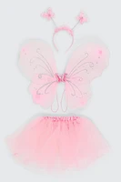 Ardene Kids 3-Piece Butterfly Costume Set in Light Pink