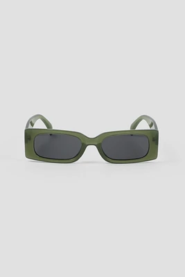 Ardene Rectangular Sunglasses in Khaki