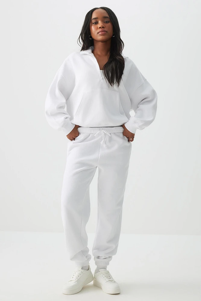 Ardene MADESOFT Fleece Baggy Sweatpants in Coconut Bliss | Size | Polyester/Cotton | Eco-Conscious