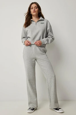 Ardene Straight Leg Sweatpants in | Size | Polyester/Cotton | Fleece-Lined