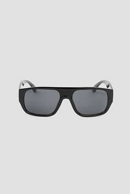 Ardene Flat Top Oversized Square Sunglasses in Black