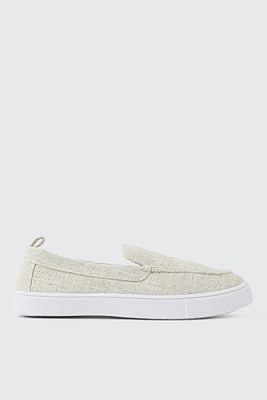 Ardene Canvas Slip On Sneakers in Beige | Size | Eco-Conscious