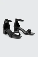 Ardene Faux Leather Bloc Heel Sandals in | Size | Eco-Conscious