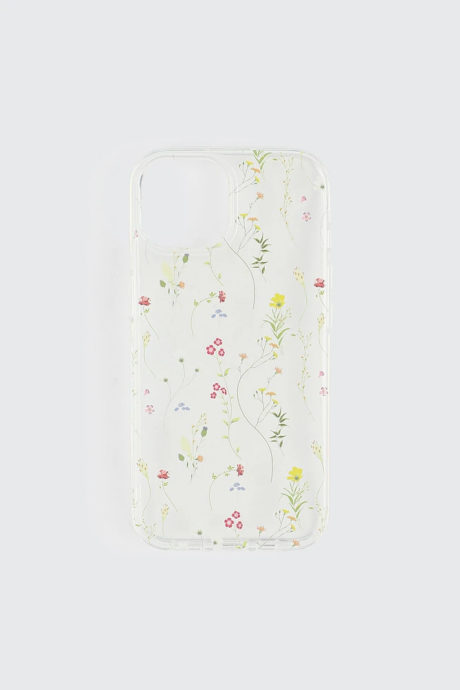 Ardene Floral iPhone 13/14/15 Case in Clear