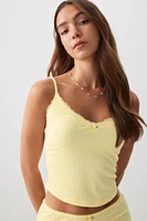 Ardene Super Soft PJ Tank Top in Light Yellow | Size | Polyester/Spandex | Eco-Conscious