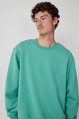 Ardene Man Solid Crew Neck Sweatshirt For Men in | Size | Polyester/Cotton | Fleece-Lined