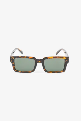 Ardene Man Tortoiseshell Slim Aviator Sunglasses in Brown