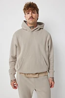 Ardene Man Solid Hoodie For Men in Beige | Size | Polyester/Cotton | Fleece-Lined