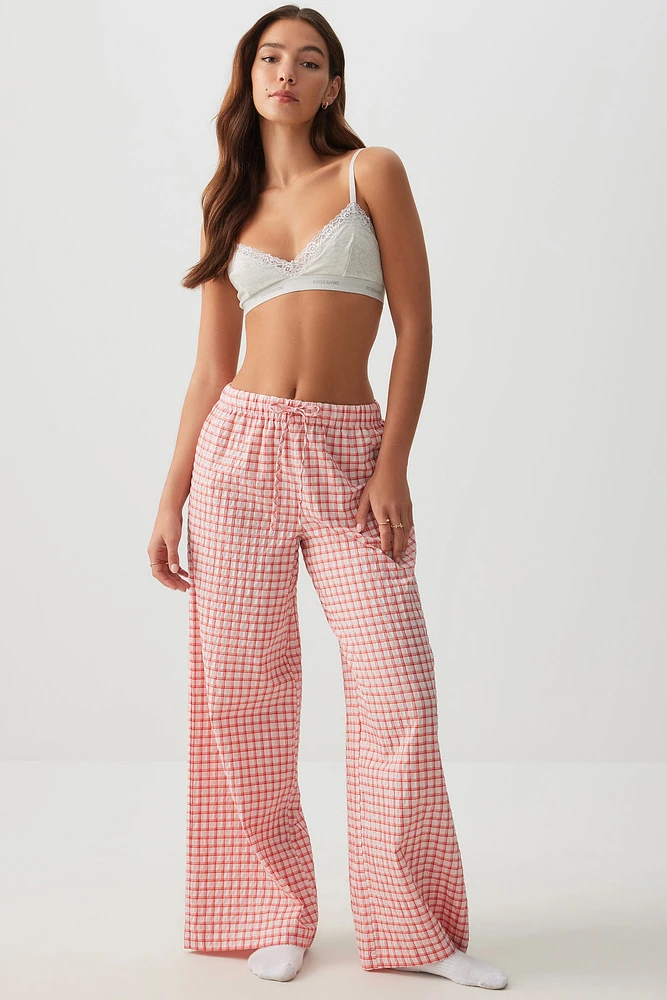 Ardene Flare PJ Pants in Light | Size | Polyester/Spandex/Cotton