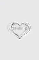 Ardene Silver Cutout Heart Barrette