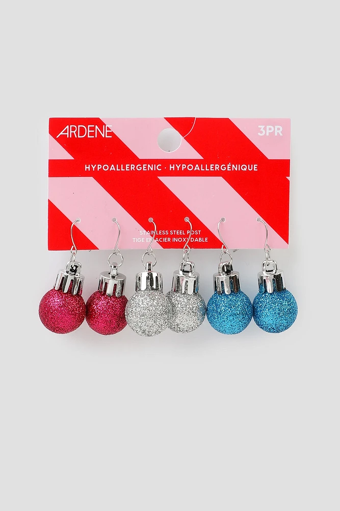 Ardene 3-Pack of Ornament Earrings | Stainless Steel