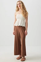 Ardene Culottes with Side Slits in | Size | Polyester/Elastane