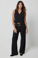 Ardene High Rise Straight Leg Tailored Pants in | Size | Polyester/Elastane/Viscose