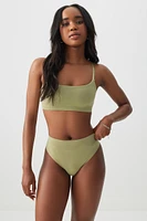 Ardene Seamless High Waist Thong Panty in Pistachio Delight | Size | Nylon/Elastane | Eco-Conscious