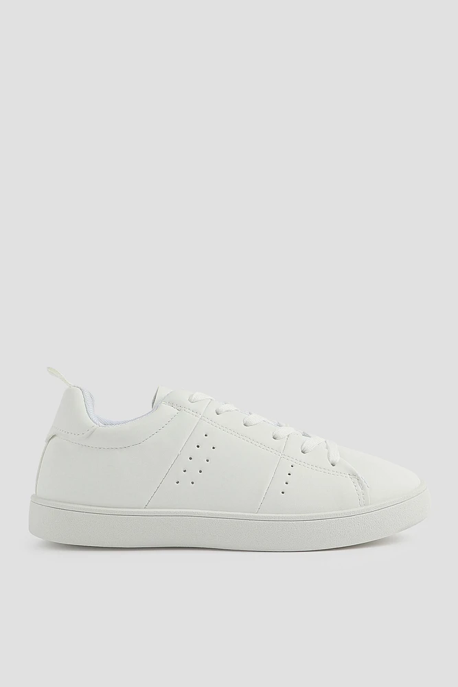 Ardene Lace Up Tennis Sneakers in | Size | Faux Leather