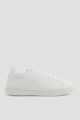 Ardene Lace Up Tennis Sneakers in | Size | Faux Leather