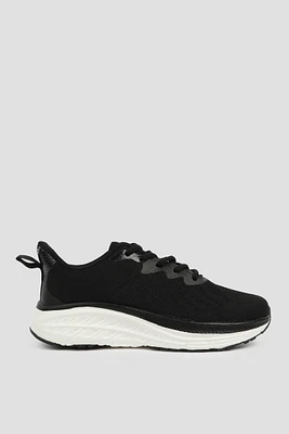 Ardene Lace Up Sneakers in Black | Size