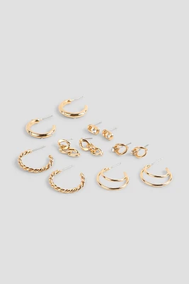 Ardene 6-Pack Stud & Hoop Earrings in Gold | Stainless Steel