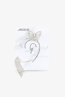 Ardene Butterfly Ear Wrap in Silver