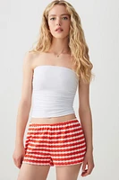 Ardene Ruched Tube Top in White | Size Small | Polyester/Elastane