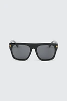 Ardene Flat Top Square Sunglasses in Black