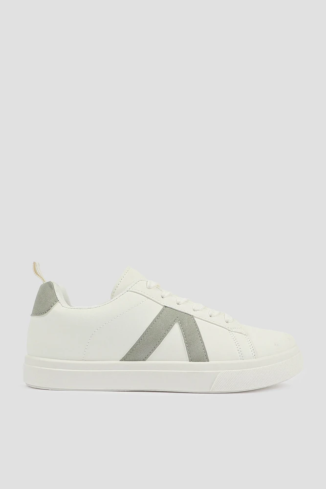 Ardene Tennis Shoes in White | Size | Faux Leather