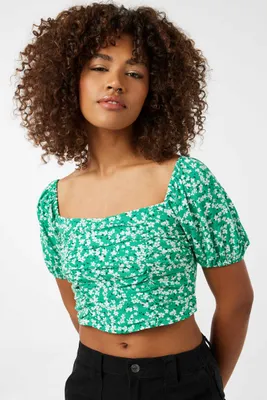 Ardene Ditsy Floral Off-The-Shoulder Top in | Size | 100% Viscose