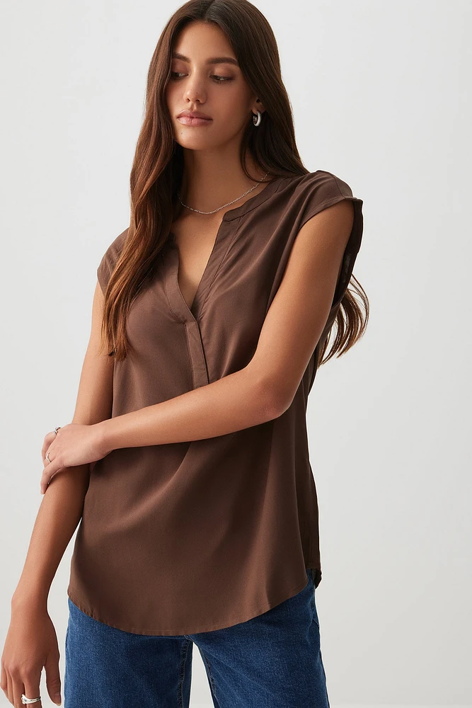 Ardene Dolman Cap Sleeve Tunic in | Size | Viscose | Eco-Conscious | 100% Recycled