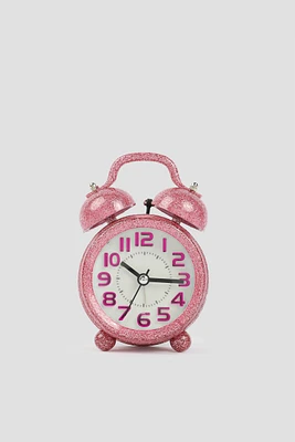Ardene Pink Glitter Alarm Clock
