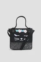 Ardene Animal Crossbody Bag in Black | Faux Leather/Polyester