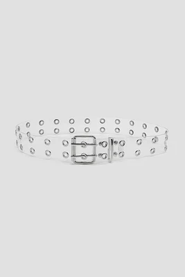 Ardene Clear Eyelet Belt | Size